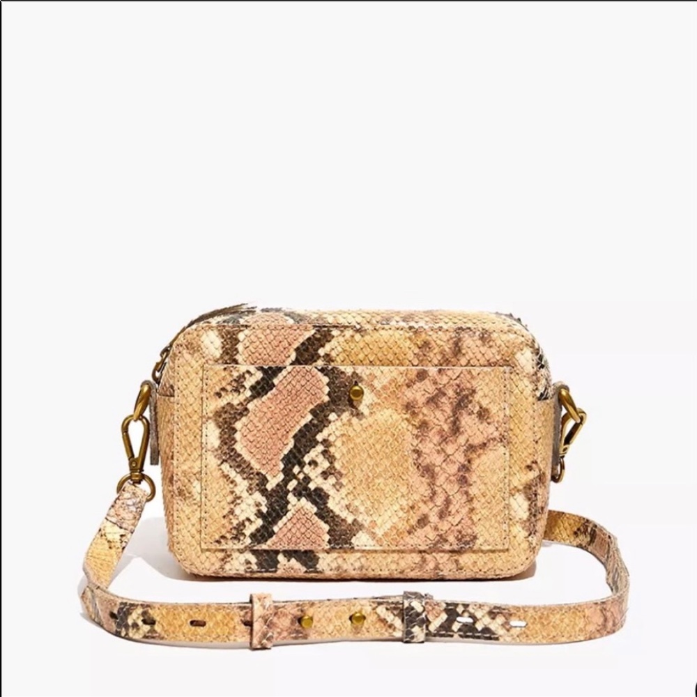 Transport Camera Bag Snake Embossed Leather